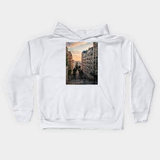 Looking Over Montmarte at Sunrise Kids Hoodie